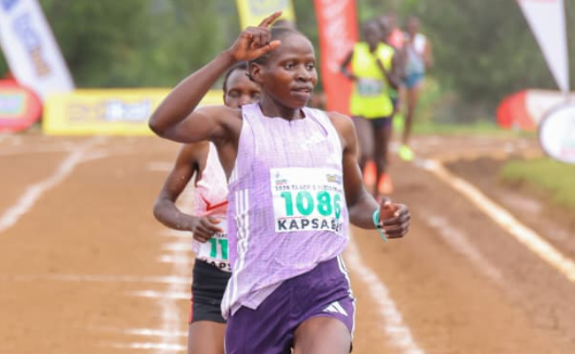 Janeth Chepng'etich competes at the Eliud Kipchoge Sports Complex/ HANDOUT