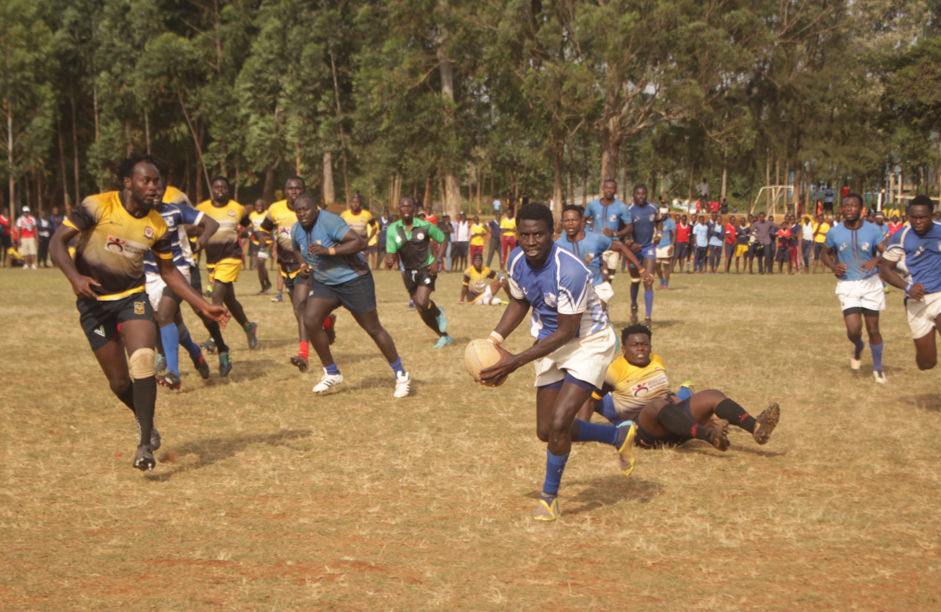 Action between Kisii RFC and Mean Machine at Cardinal Otunga High School