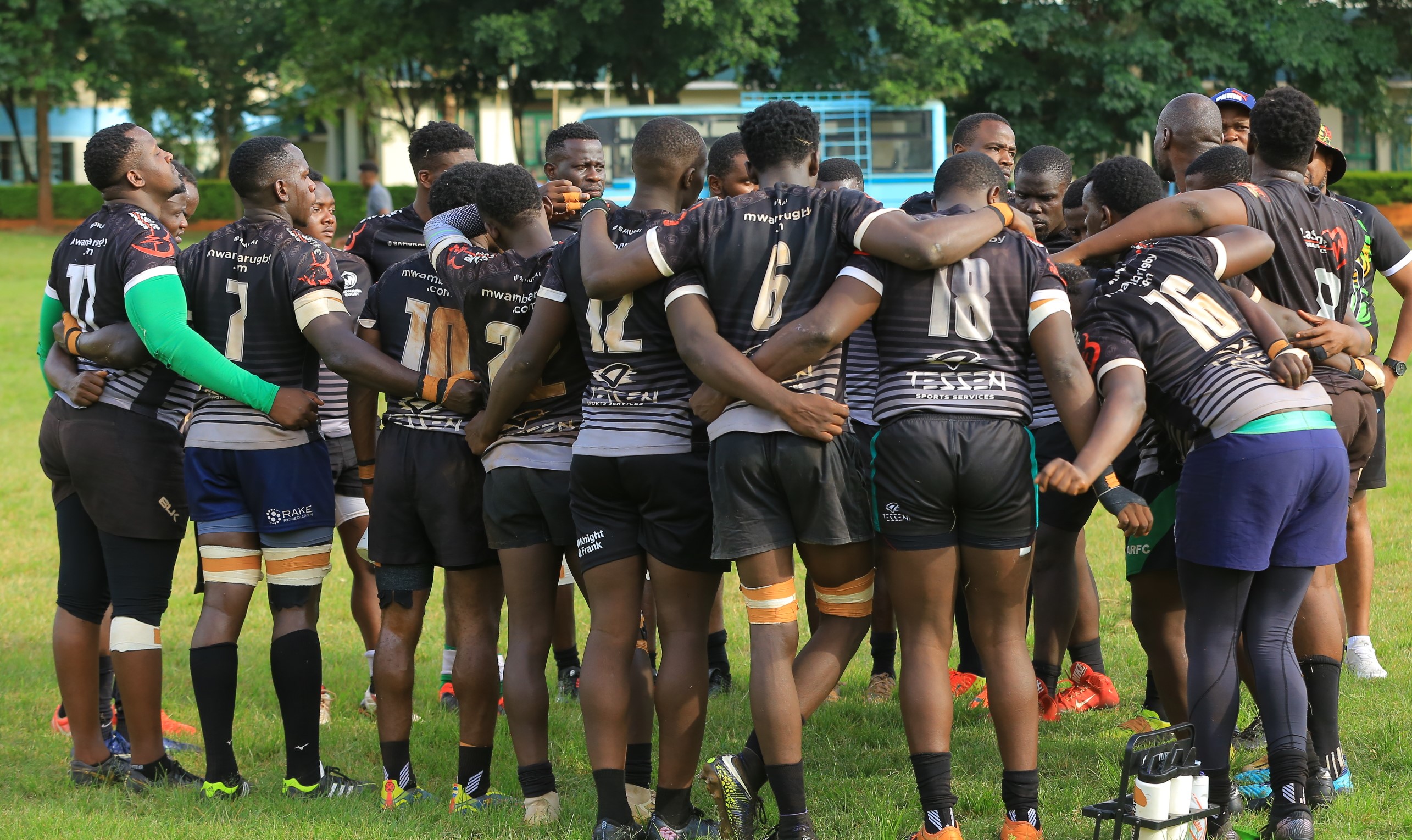 Mwamba RFC players before their clash against Kisii Rugby at Kisii School