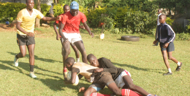 Cardinal Otunga High School, Mosocho rugby 15s team during a training session at the school on Monday/ANGWENYI GICHANA