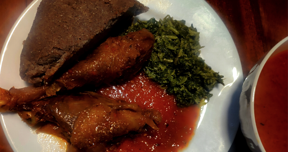 COOKING WITH KARZ: Kienyeji chicken with brown ugali and saga