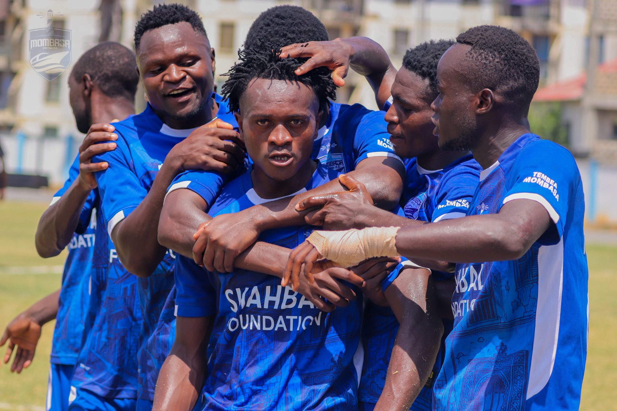 Mombasa United players celebrate