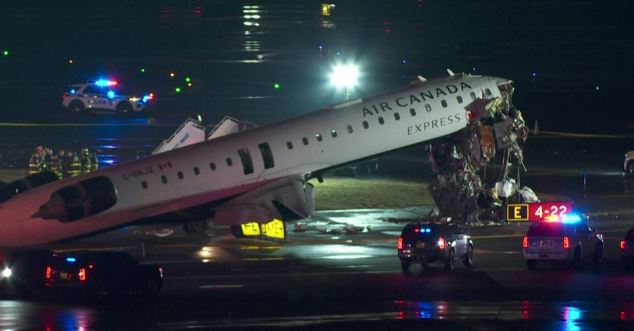 Plane and ground vehicle collide at New York Airport