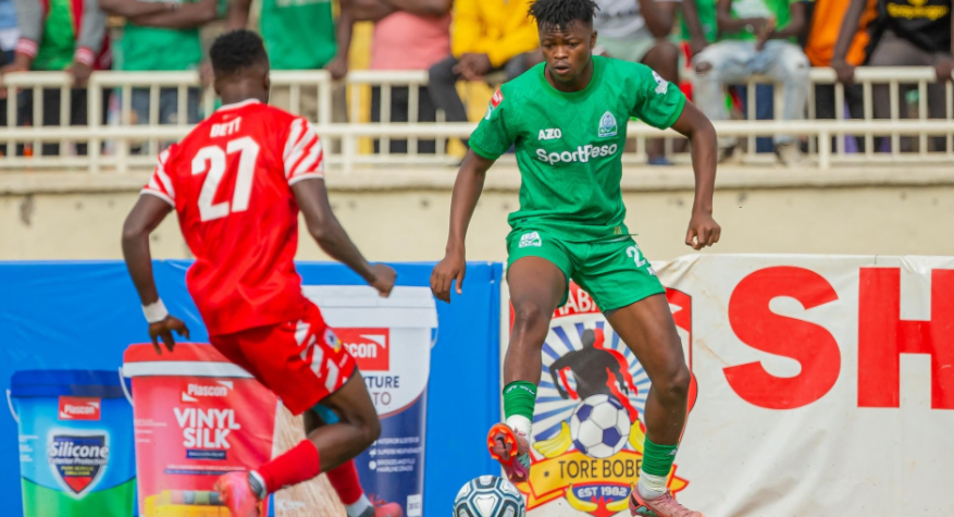 Gor Mahia's Samuel Kapen (R) in action against Shabana's Brian Bett/GOR MAHIA