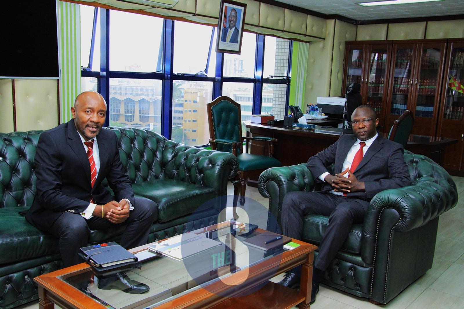 [PHOTOS] IEBC Chair Ethekon hosts Radio Africa Group CEO Khafafa