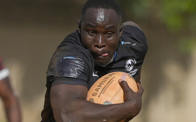Mwamba forward Douglas Opani in a past match /HANDOUT