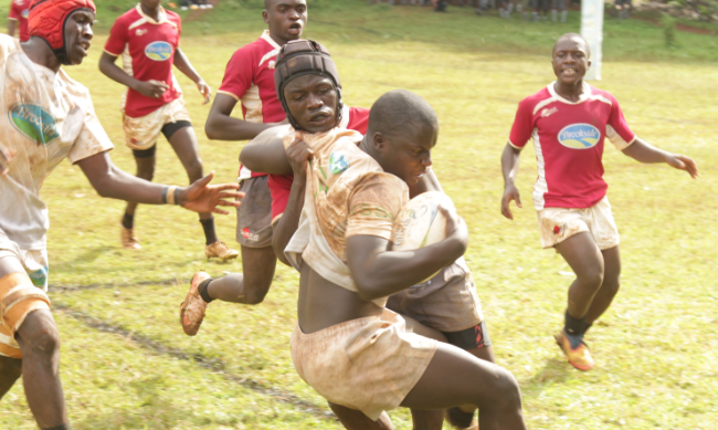 Action between Kisii School and St Mary's School, Yala (Maroon) and Maseno School on Thursday/ANGWENYI GICHANA