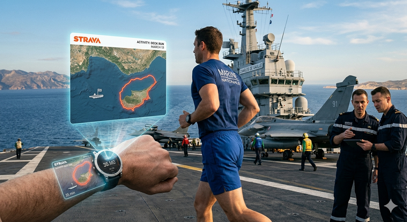Officer reportedly leaks location of French aircraft carrier with Strava run