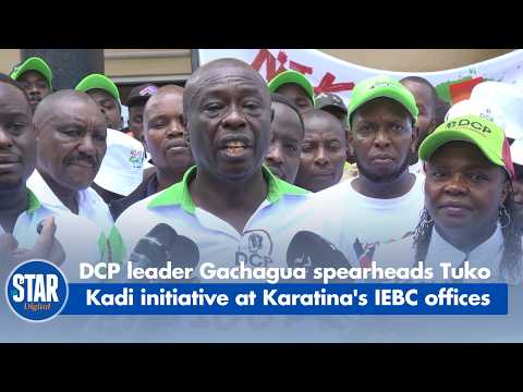 DCP leader Gachagua spearheads Tuko Kadi initiative at Karatina's IEBC offices
