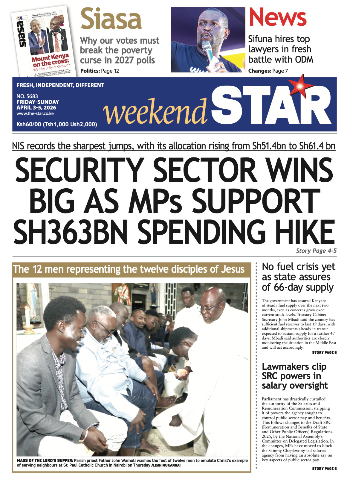 Briefs: MPs back Sh363bn security spending hike