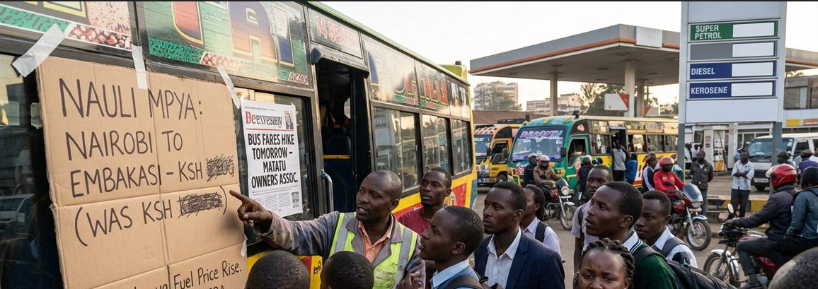 Matatu owners announce 25% fare hike after fuel increase