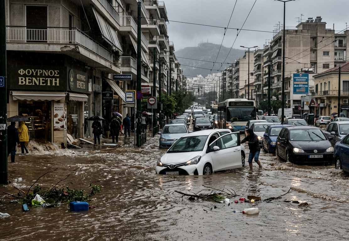 Man dies in storm as Saharan dust shrouds Crete