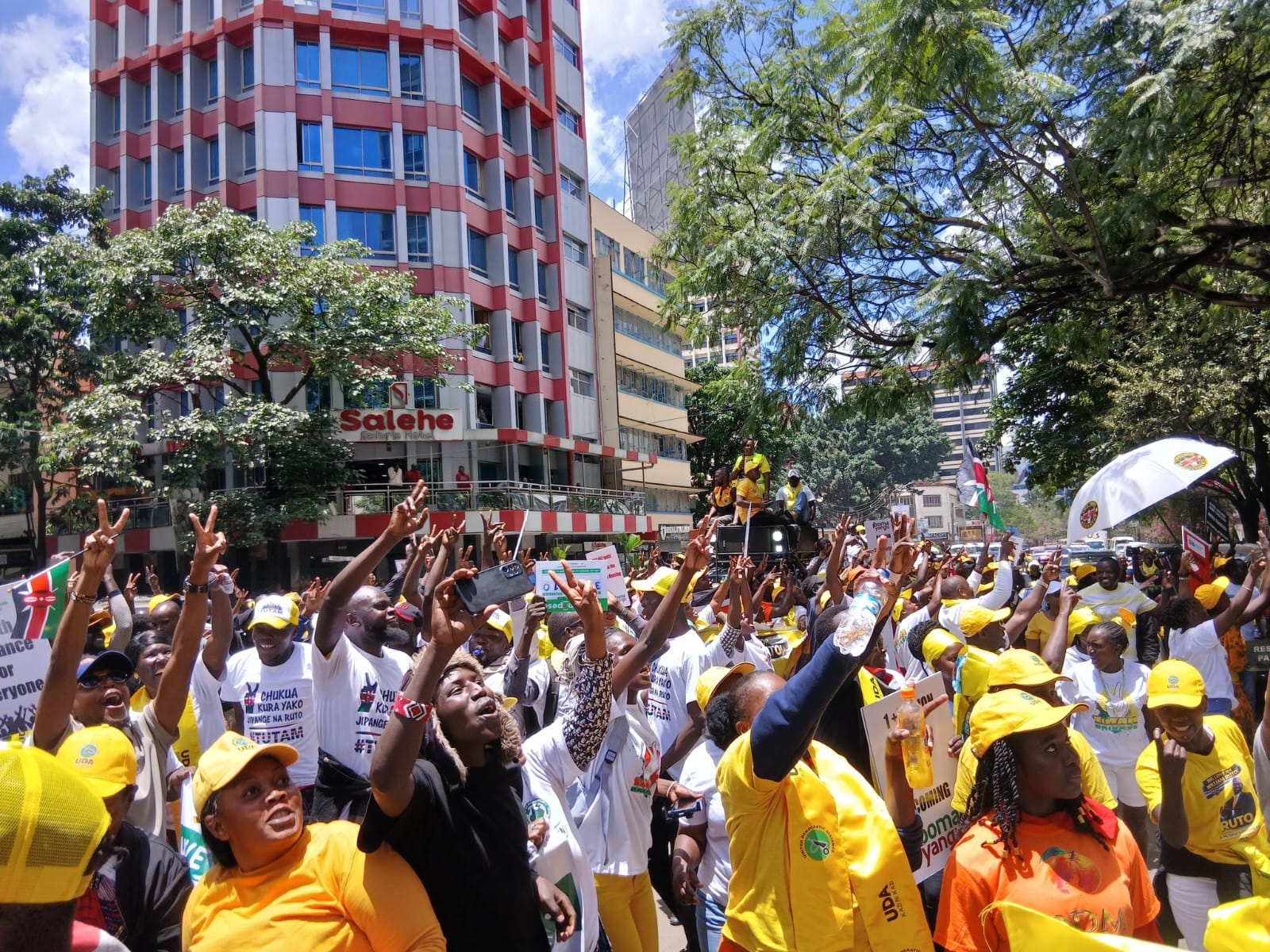 Pro-Ruto youth flood Nairobi streets in solidarity rally