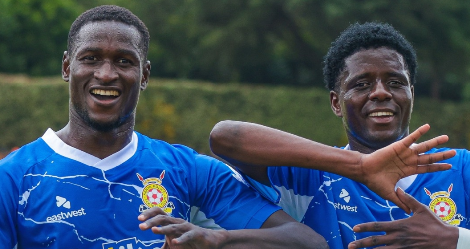 Police FC players celebrate during a previous match/ HANDOUT
