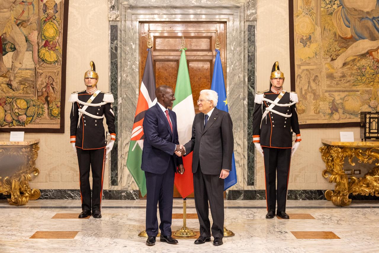 [PHOTOS] Ruto meets President Sergio of Italy
