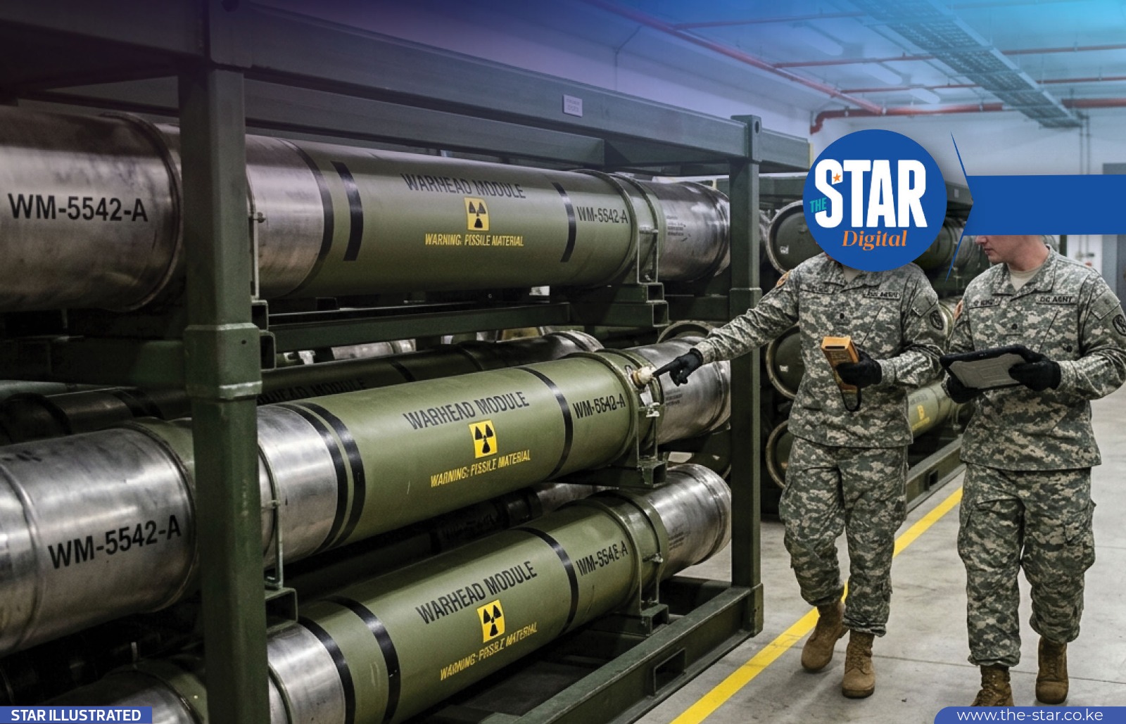 The estimated global inventory of nuclear warheads