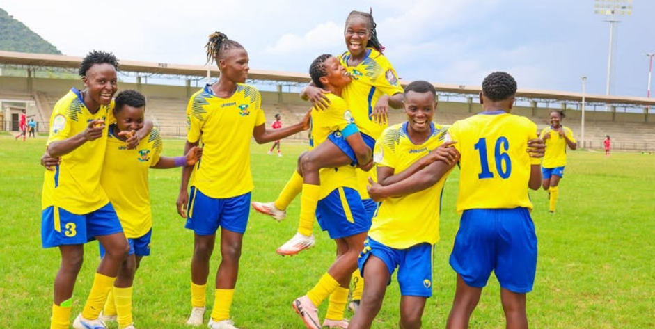 Vihiga Queens celebrate a goal during a past match/ HANDOUT