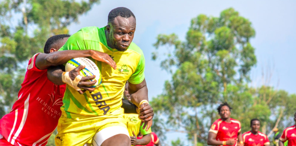 Kabras skipper George Nyambuua in action against Nondies during the Kenya cup semifinal last season/ HANDOUT