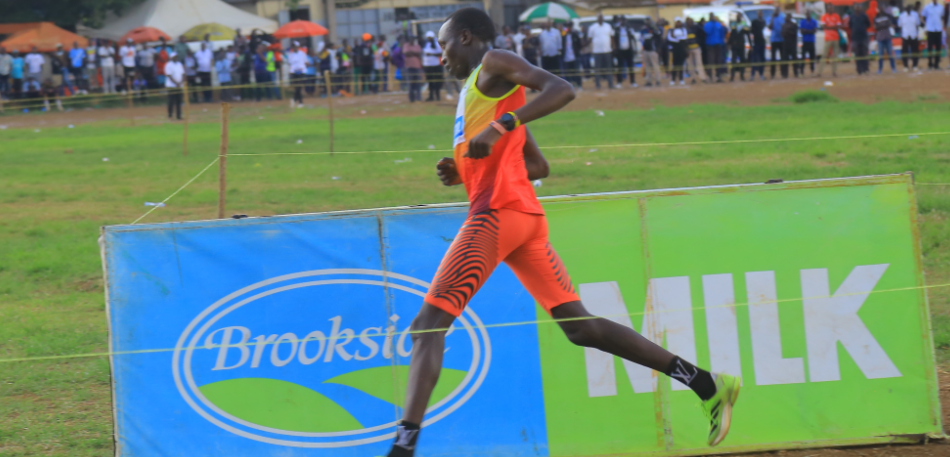 Emmanuel Kiprono in action during the men's 8km junior men's race in Kisumu/ANGWENYI GICHANA