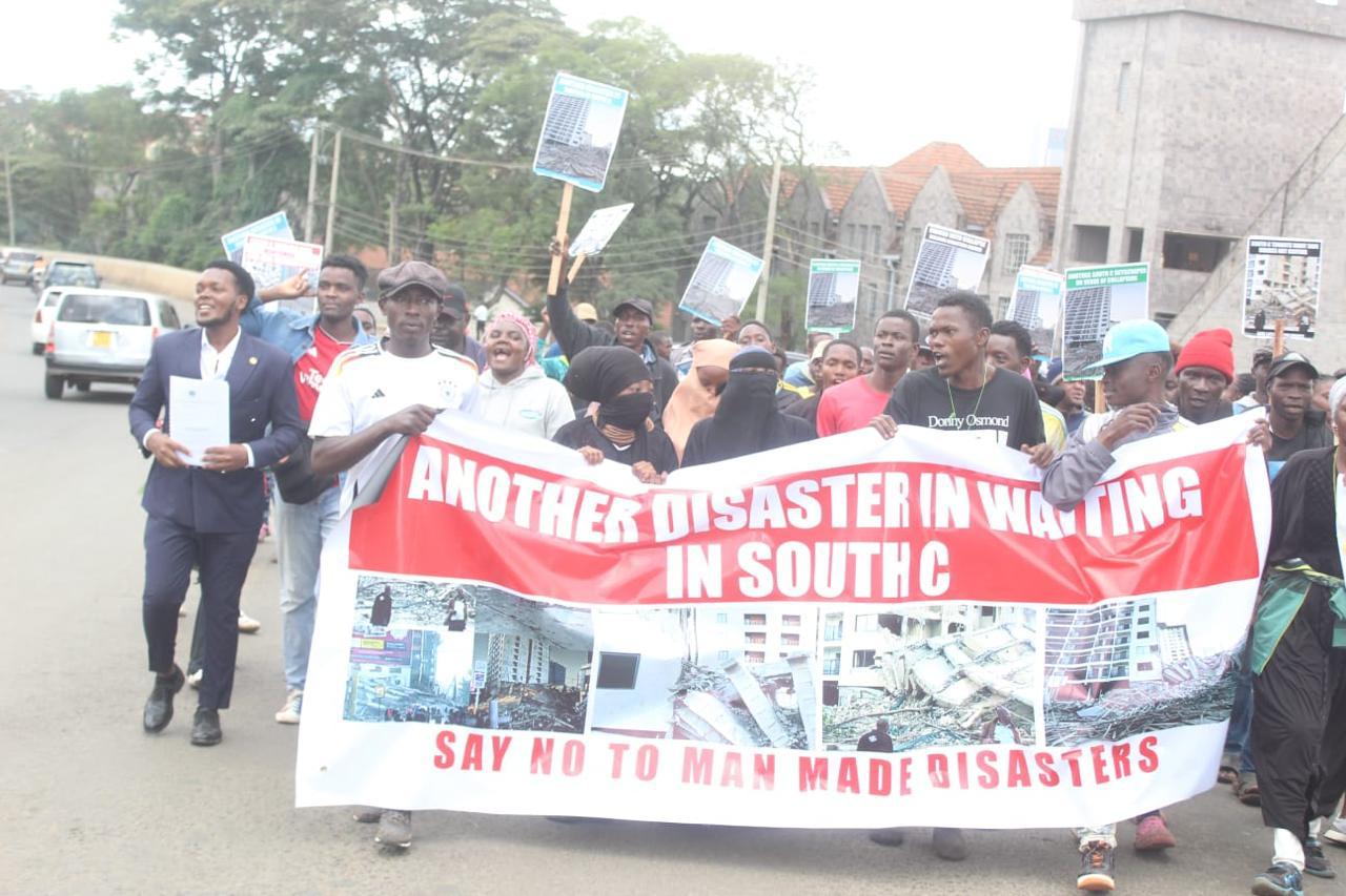 South C residents storm Lands office, protest ‘inaction’ over building collapse