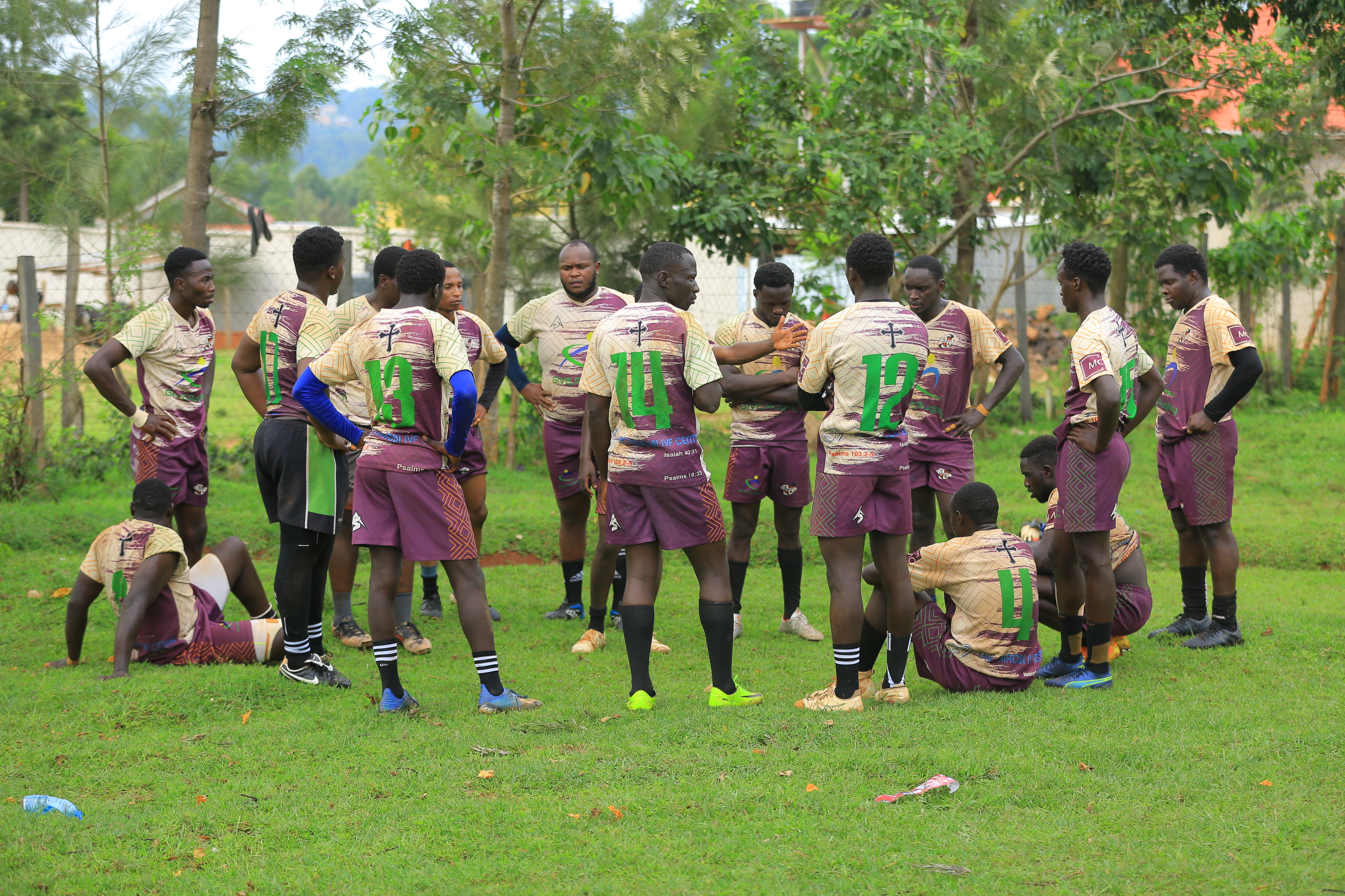 Catholic Monks players at Cardinal Otunga High School Mosocho during their game against Kisii Rugby
