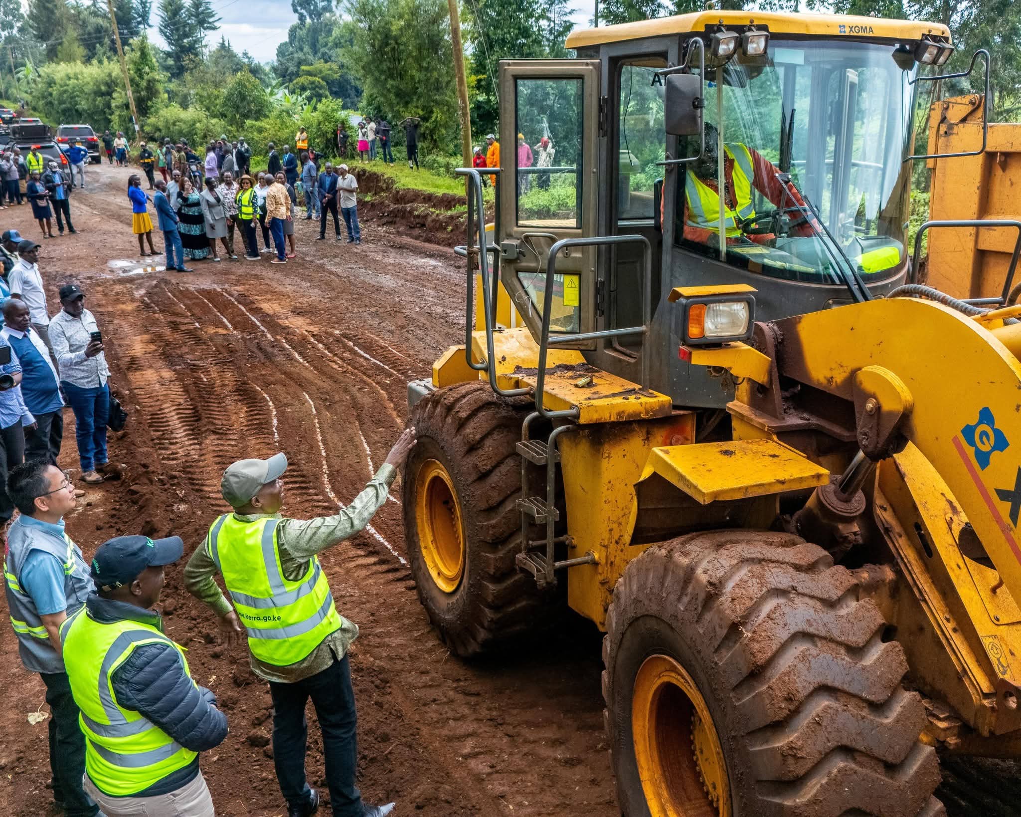 Kindiki inspects road projects in Kagumo, Kirinyaga