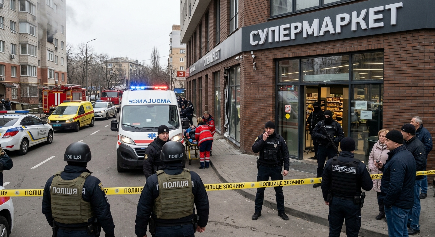At least 6 killed in Kyiv as gunman opens fire, takes hostages