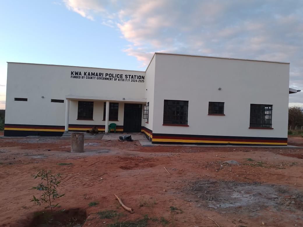The Kwa Kamari police station that was constructed by the county government of Kitui over a year ago but it remains locked and unused todate