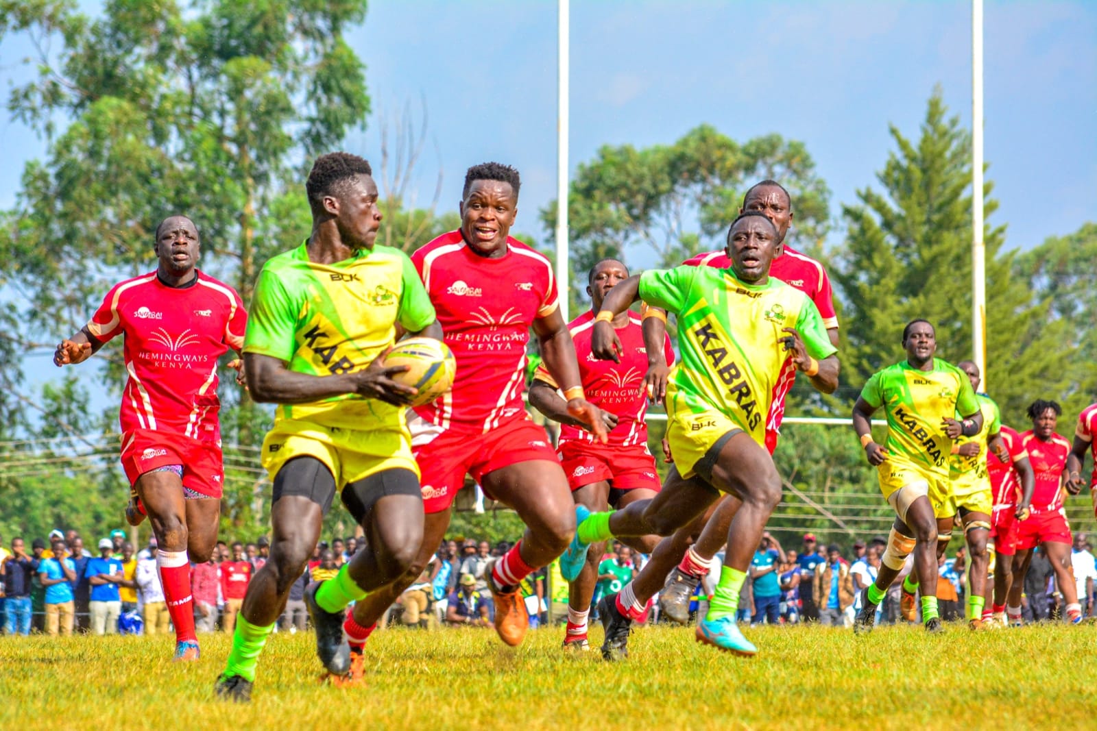 Kabras Flyhalf Barry Robinson in action against Nondies