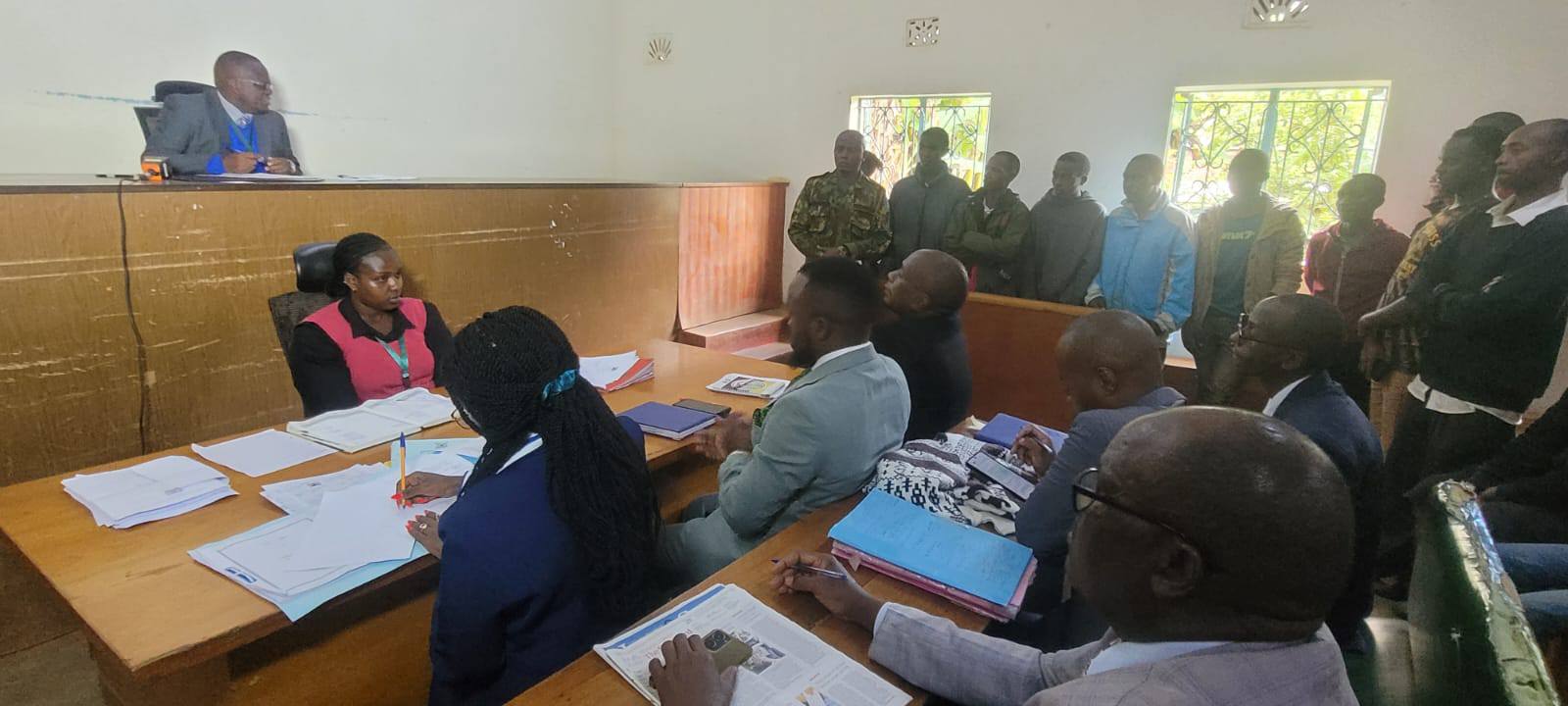 Anti-fuel protesters in Machakos Law court on April 27, 2026.