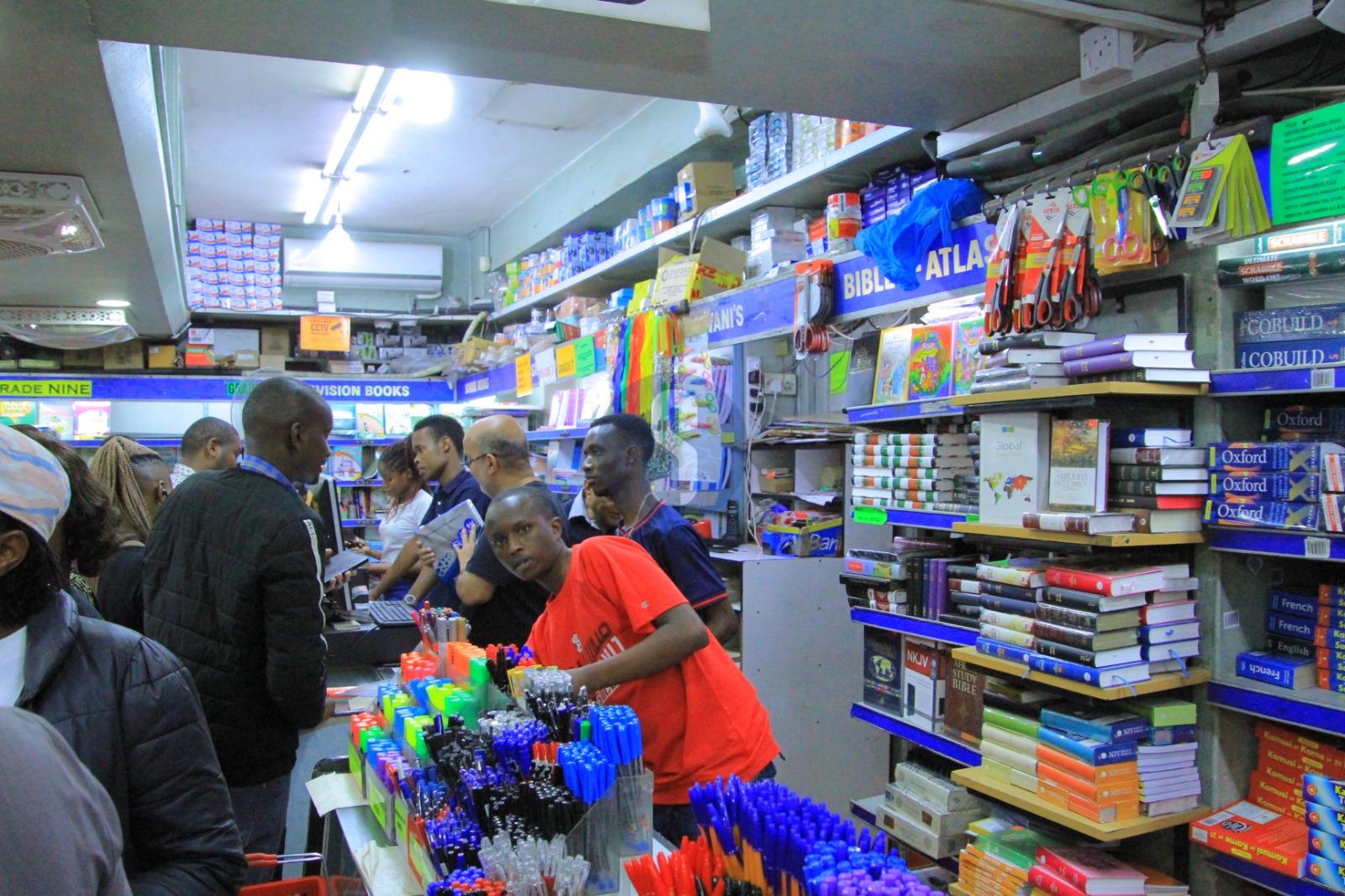 Parents at a bookstore to shop for stationery on April 26, 2026 / EZEKIEL AMING'A
