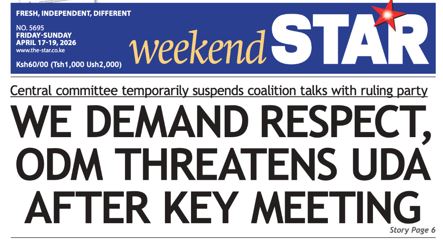 Brief: We demand respect, ODM threatens UDA