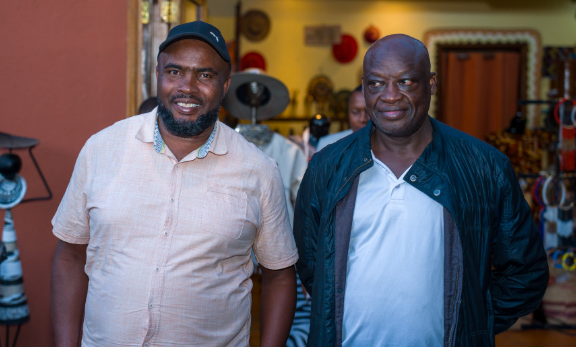 Kenya Rugby Union (KRU) vice chairman Moses Ndale (L) and treasurer Joshua Aroni/HANDOUT