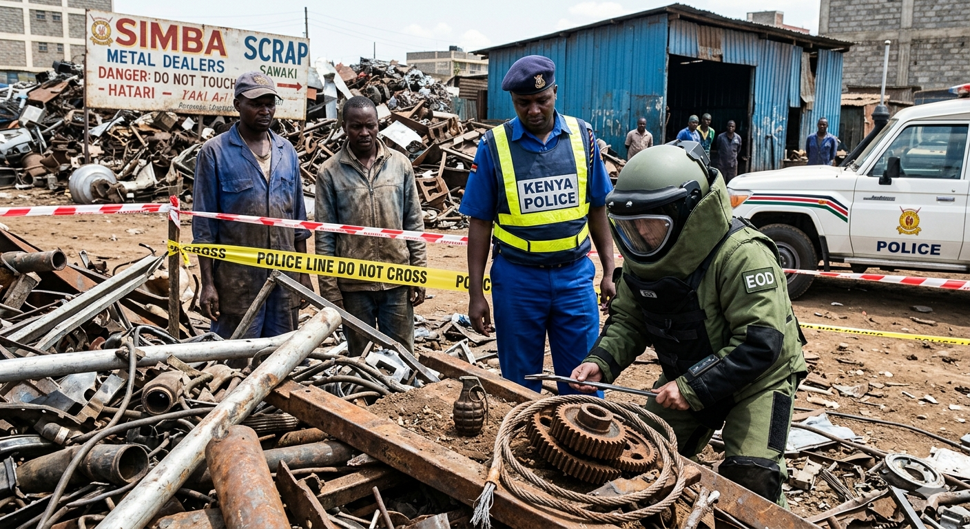 Panic as explosive is recovered at yard in Syokimau