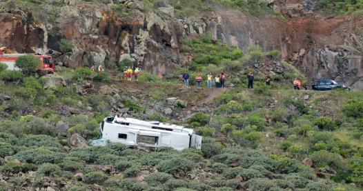 One dead after bus carrying British tourists crashes in Canary Islands