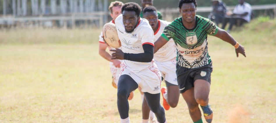 Nondies fullback Tony Fidens on the charge during  a recent Kenya Cup match against Nakuru RFC/ HANDOUT