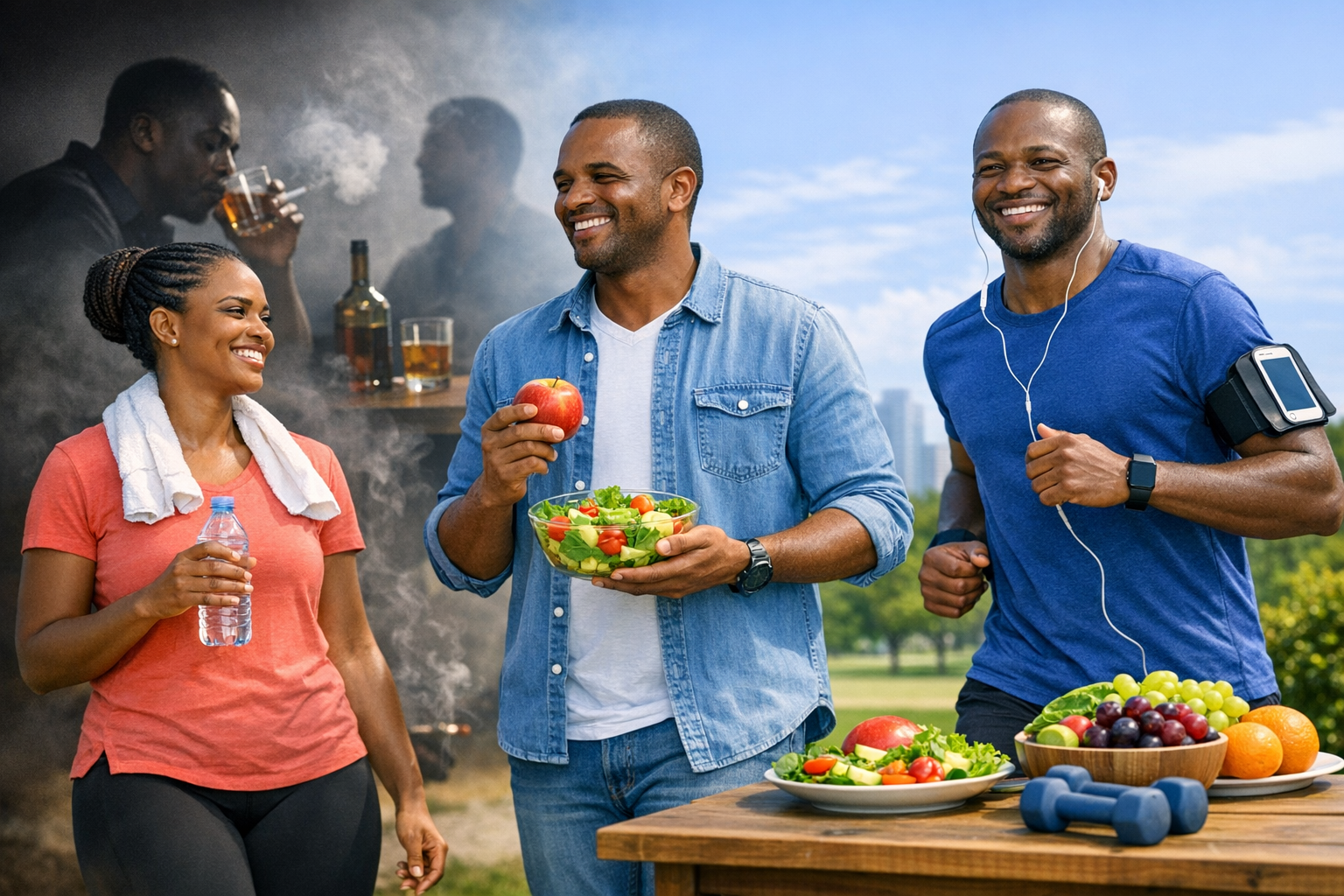 Healthy vs unhealthy lifestyle
