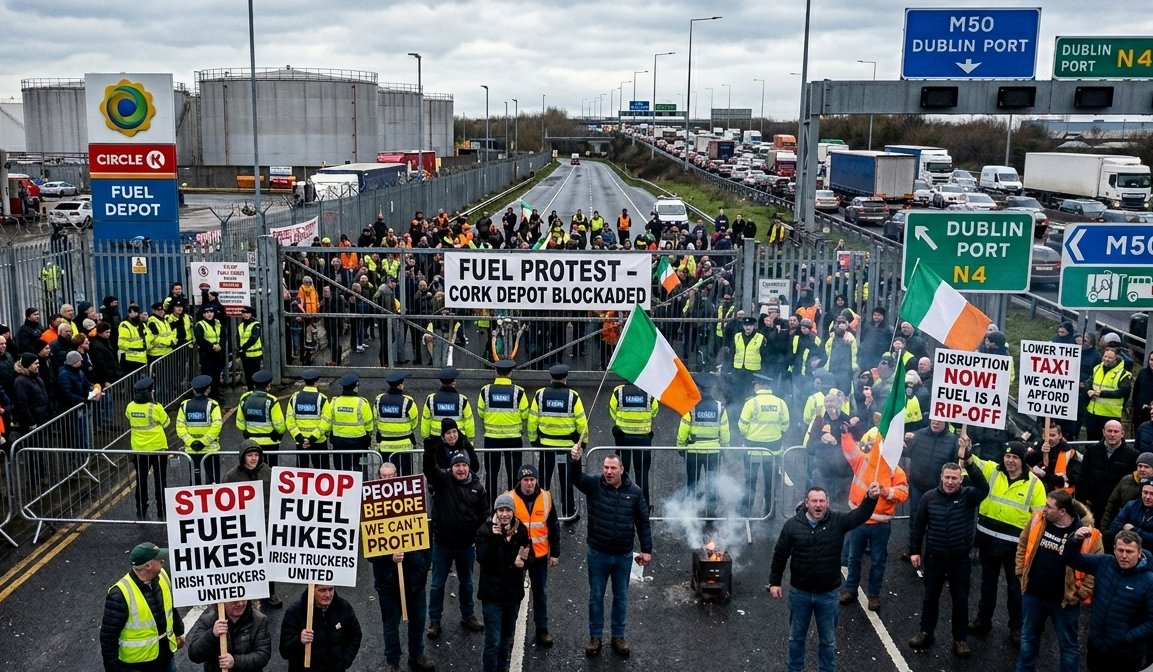 Fuel protests lead to key vote in Irish parliament