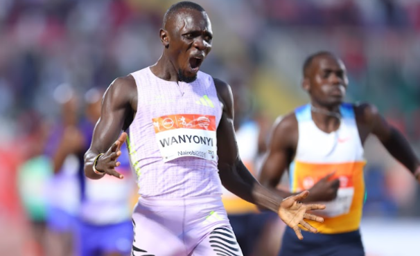 Emmanuel Wanyonyi wins the 1,500m at the Kip Keino Classic/ HANDOUT