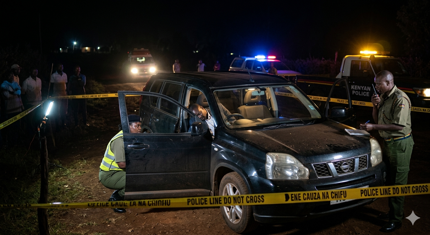 Mystery woman vanishes as trader found dead in car
