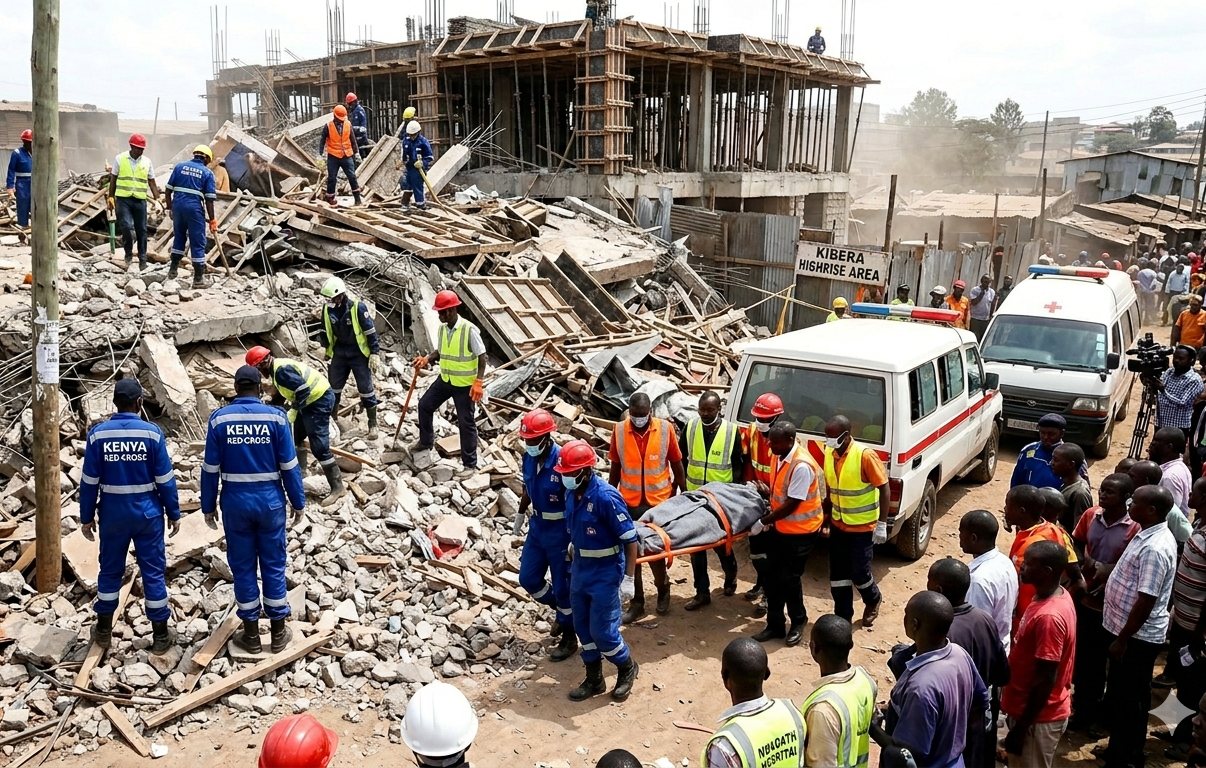4 rescued after building collapse in Kibera