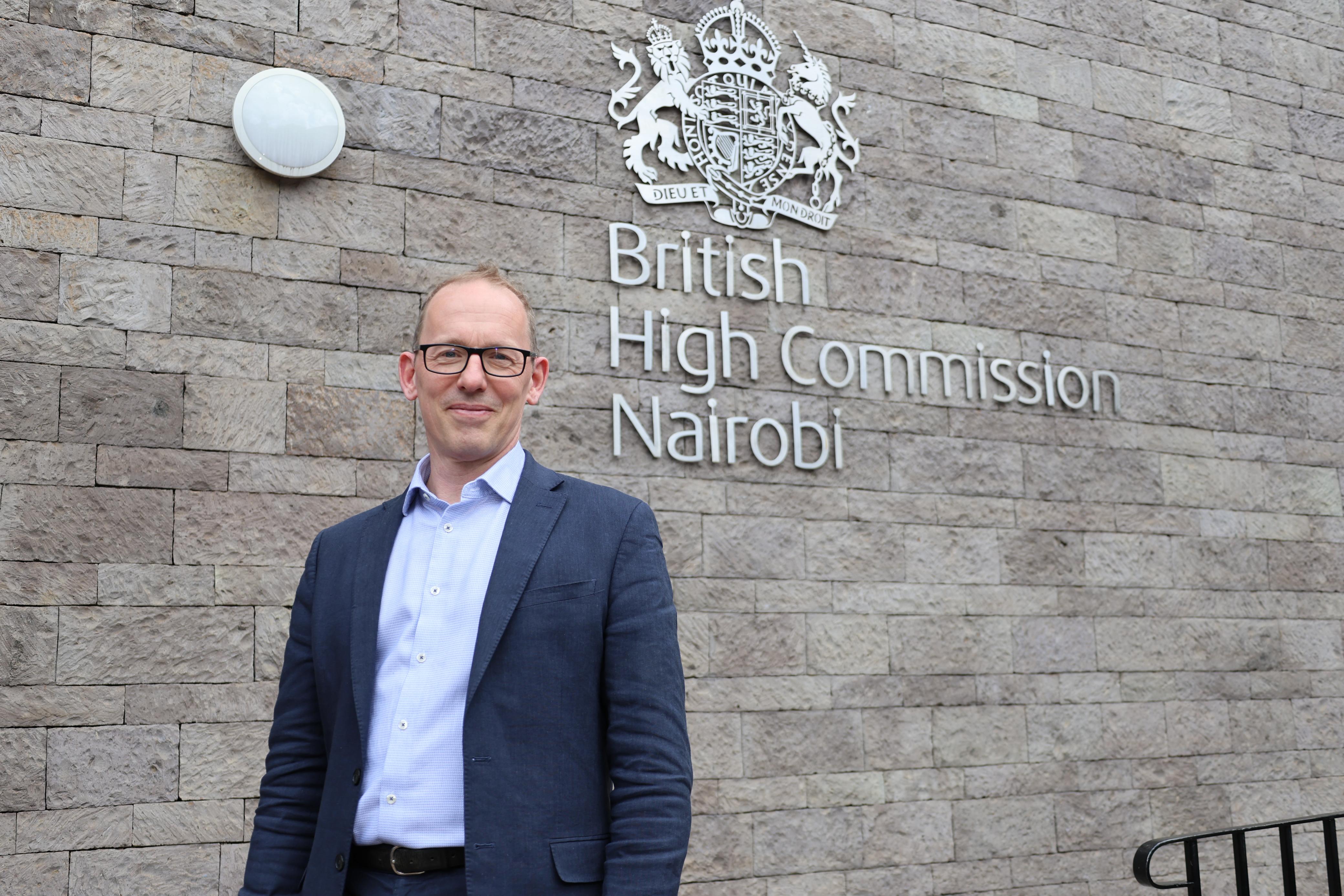 New UK envoy to Kenya Matt Baugh arrives in Nairobi