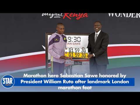 Marathon hero Sabastian Sawe honored by President William Ruto after landmark London marathon feat
