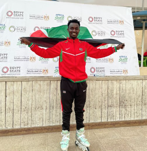 Kenyan skater Kelvin Kiarie/HANDOUT