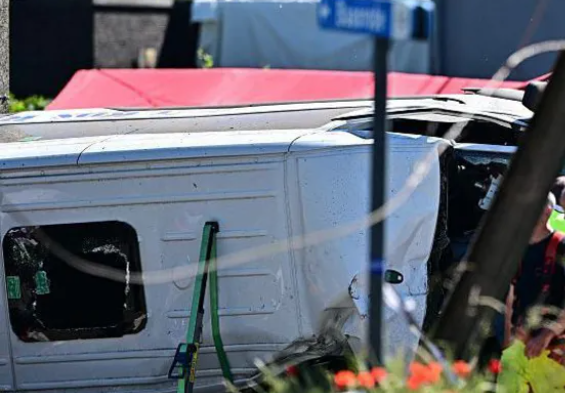 Four killed as school minibus collides with train in Belgium