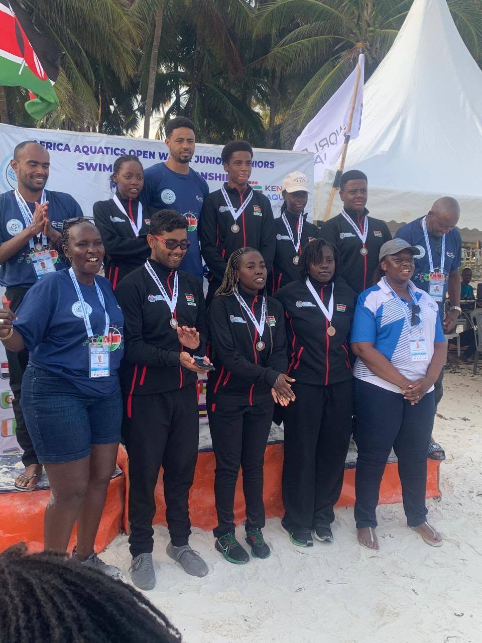 Kenya Open water swimming team in Mombasa