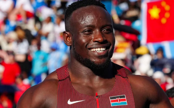 Africa's fastest man Ferdinand Omanyala at the World Relays in Gaborone, Botswana/ HANDOUT