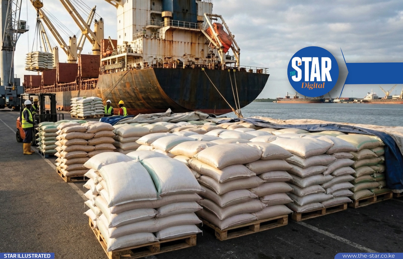 Kenya's wheat and rice imports (Sh bn)