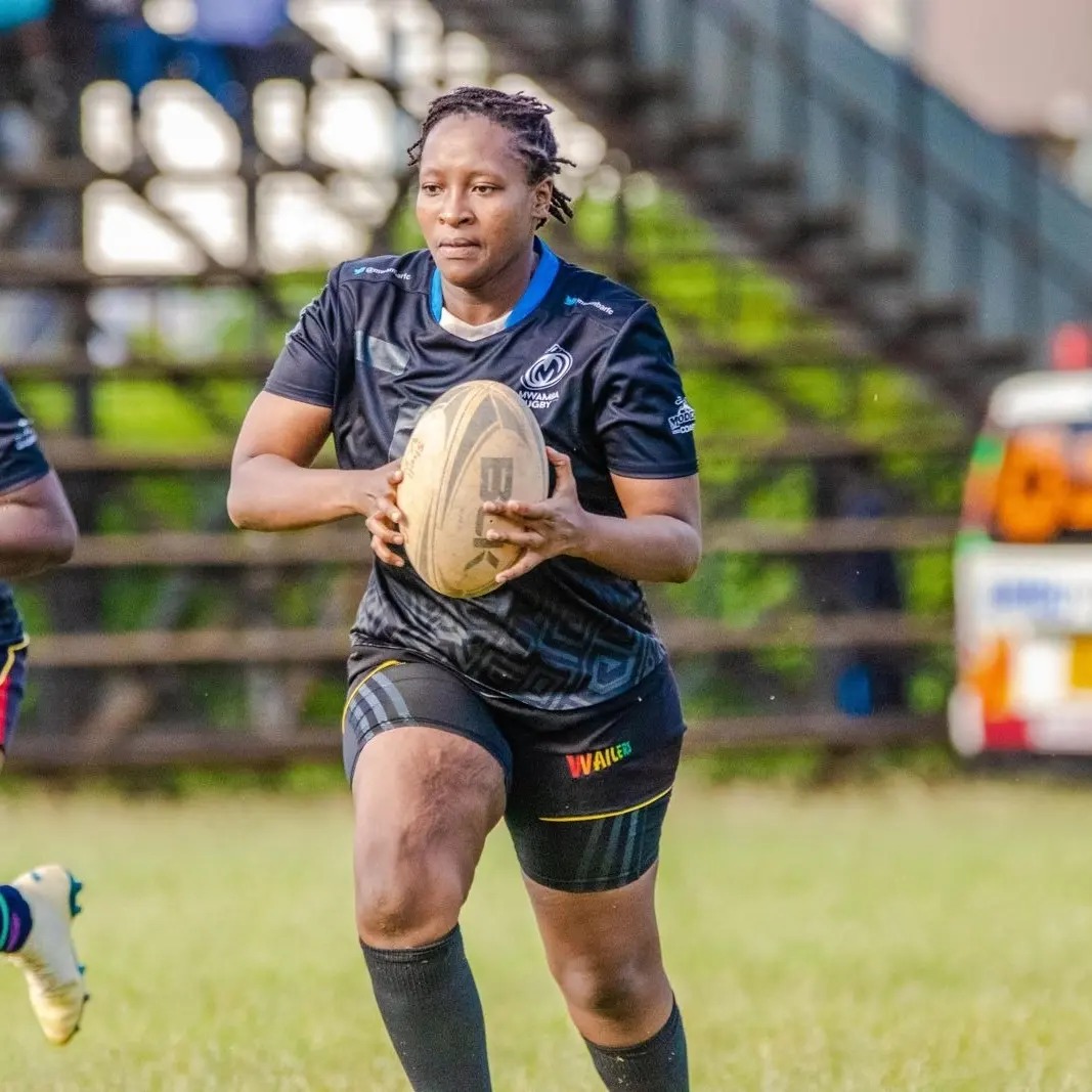 Stephanie Waithera in action for Mwamba during a past match a