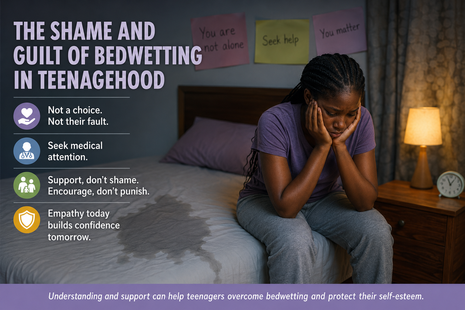 Helping teenagers overcome the shame and guilt of bedwetting